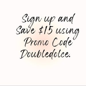 🎉Save $15 on your first purchase when you sign up, by using code DOUBLEDOLCE